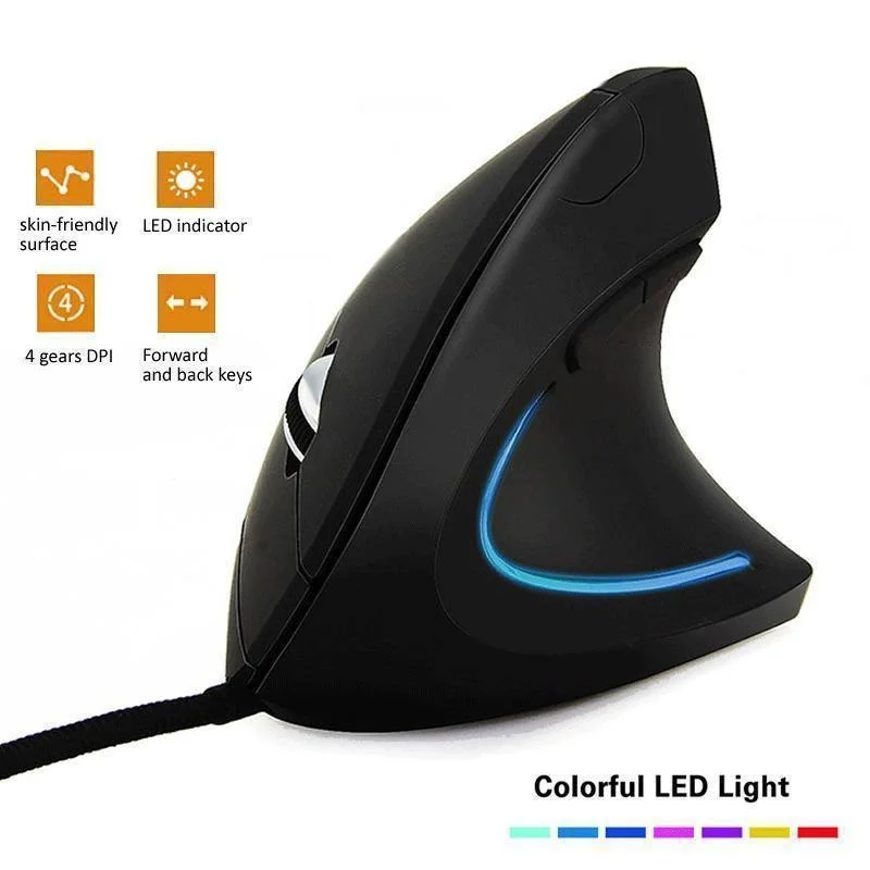 Gaming Hand Accessories - Ergonomiczna pionowa mysz gamingowa dla praworęcznych,